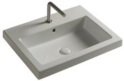 Lavabo Da Incasso/Sospeso 60x45 Cm Ceramica Tecla "Cangas" Bianco Lucido