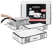 Set di organizer per vestiti sottovuoto/rinforzati in tessuto 3 pz 45x65x15,5 cm Life – Compactor