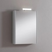 Pensile con luce Akira L 51.5 x P 15.5 x H 70 cm laccato lucido grigio chiaro