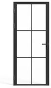 Blocco porta reversibile H204 x L93 cm in Alluminio e Vetro temperato - SEROTO