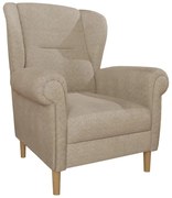 Poltrona con braccioli marrone chiaro Swan – Ropez