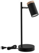 Lampada da tavolo LAGOS 1xGU10/15W/230V nero/marrone