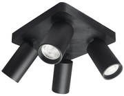 Rabalux 73084 - Faretto YORLI 4xGU10/7W/230V nero