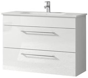 Mobile sottolavabo e lavabo Giò laccato bianco L 81 x H 61.5 x P 40 cm 1 vasca 2 cassetti