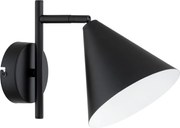 Lampada da parete ZELTA 1xE27/15W/230V nera