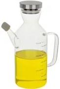 Oliera 500 ml in vetro borosilicato e tappo in acciaio inox