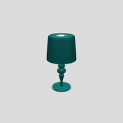 Lampada Da Scrivania Contemporanea Eva D30Cm In Plastica Verde Alluminio 1 Luce