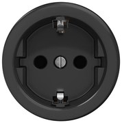 Kliklap - Presa da parete domestica retro senza cornice SCHUKO 230V/16A nera