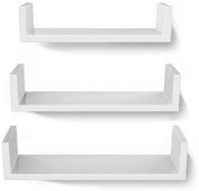 Set di 3 mensole da parete SHELFY bianche