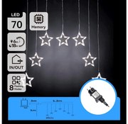 Aigostar - LED Catena luminosa natalizia da esterno 70xLED/230V 1,2x1m IP44 bianco freddo a stelle