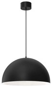 Lampadario a sospensione con filo SINGLE 1xE27/60W/230V diametro 50 cm nero/bianco