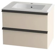 Mobile bagno sospeso con lavabo L 70 x H 57 x P 46 cm cotone per vasca centrale Rodi