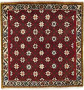 Shiraz Tappeto 60 x 70 Rosso (Iran) Annodato A Mano