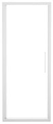Porta doccia battente Record, L 82-86 cm x H 195 cm x SP 6 mm, profilo bianco