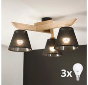 Brilagi - LED  Lampadario a plafone ANTHONY 3xE14/40W/230V quercia/nero