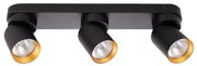 Faretto ANDY 3xGU10/8W/230V nero/oro