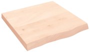 Ripiano a parete 60x60x6 cm legno massello rovere non trattato