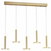 Lampadario A Sospensione Moderno Tua Metallo Lgp Oro 5 Led 45W Doppia Emissione