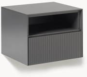 Comodino con frontale scanalato Shea