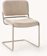 Sedia cantilever in velluto a coste Don