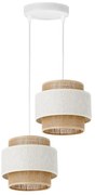 Lampadario sospeso su cavo BOHO 2xE27/60W/230V crema/iuta