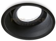 Gfa231- faretto da incasso in alluminio colore nero 1 luce attcco g...