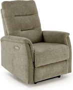 Poltrona reclinabile Jamal in tessuto oliva - H105 cm