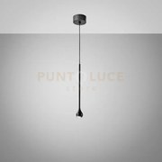 Ursula s/p - sospensione led nero con rosone 3000k 255lm 5w