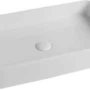 Lavabo da appoggio Smash rettangolare in ceramica L 60 x H 14 x P 20 cm bianco opaco