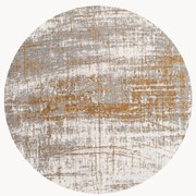 Tappeto rotondo jacquard a tessitura piatta da interno-esterno Griff