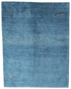 Gabbeh Tappeto 150x200 Blu (Iran) Annodato A Mano
