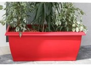 Vaso Riviera Rosso Plastica Rettangolare 80 x 40 cm 80 x 40 x 32 cm