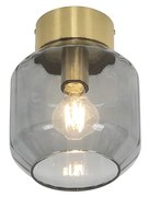 Plafoniera intelligente in ottone con vetro fumé incl. Wifi A60 - Stiklo