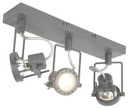 Plafoniera industriale antracite orientabile a 3 luci - SUPLUX