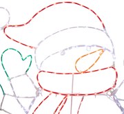 Lampada da terra natalizia Pupazzo di neve 116 cm con LED e timer IP44 - Pax