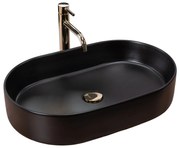 Lavabo da appoggio in ceramica Rea Nadia Black Matt