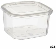 Portapranzo Rettangolare con Coperchio Trasparente polipropilene 750 ml 12,8 x 7,5 x 13,5 cm (24 Unità)