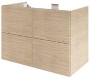 Mobile da bagno sotto lavabo Neo  lucido L 90 x H 64 x P 48 cm 4 cassetti, lavabo non incluso