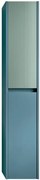 Colonna per mobile bagno Niwa 2 ante P 27 x L 30 x H 160 cm laccato opaco blu pacifico con vetro verde timo