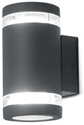Applique LED moderno da esterno MAGNUS-2 grigio IP44, luce bianco caldo dimmerabile 600 lumen, ELSTEAD