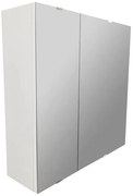 Specchio contenitore Essential bianco in truciolare SENSEA, 2 ante apertura da destra e sinistra P 17 x L 58 x H 58 cm