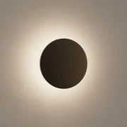 Applique LED IP65 Luce Indiretta, 12W, Tonda, Nera Colore Bianco Caldo 3.000K