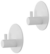 Appendini portasciugamani in acciaio bianco opaco Metal