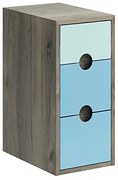Armadietto bagno a terra Kompas VISOBATH 3 cassetti P 45 x L 30 x H 64.6 cm azzurro