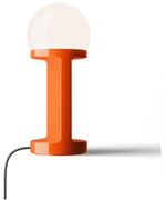 Lampada Da Tavolo Classica Habea Ceramica Arancio Volpe 1 Luce E14