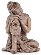 Statua Decorativa da Giardino Buddha Grigio Poliresina (34,5 x 54,5 x 31 cm)