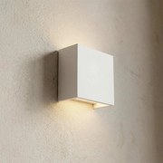 Applique da Parete G9 Quadrata in Gesso Pitturabile