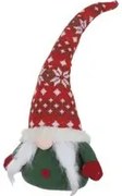 Gnomo Natale fermaporta 45 cm cappello rosso