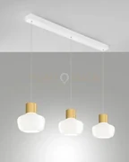 Kino sospensione bianca 3 luci a led 3000k - 36w - 3900 lm lm dimme...