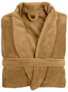 Accappatoio color senape in micropile S/M Cozy – Tiseco Home Studio